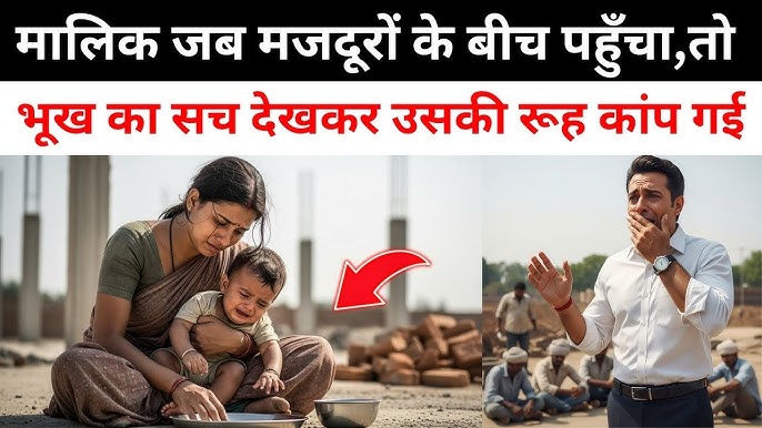 मालिक जब मजदूरों के बीच पहुँचा,तो भूख का सच देखकर उसकी रूह कांप गई। - YouTube