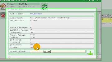 Purchase Order Tutorial, Part 03 - Receiving Purchased Items