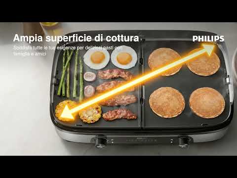 Miniatura del video del prodotto PHILIPS - Grill da tavolo Serie 5000 HD6222/90-Alluminio
