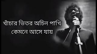 Khachar Bhitor Ochin Pakhi ( Lalon Shah) | Lyrics | Bassbaba Sumon | featuring | Sheikh Ishtiaque screenshot 4