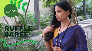 Ruffle Saree How To Style Ruffle Sarees Sareekaas