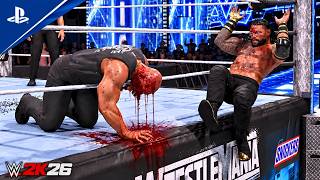 WWE 2K26 – Roman Reigns vs Goldberg | BRUTAL No Holds Barred Match at WrestleMania | PC Gameplay screenshot 5