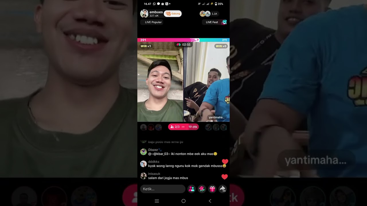 LIVE SORE TADI EMBUES DAN YANTI SEDANG MANGGUNG