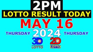 Lotto Result Today 2pm May 16 2024 (PCSO)