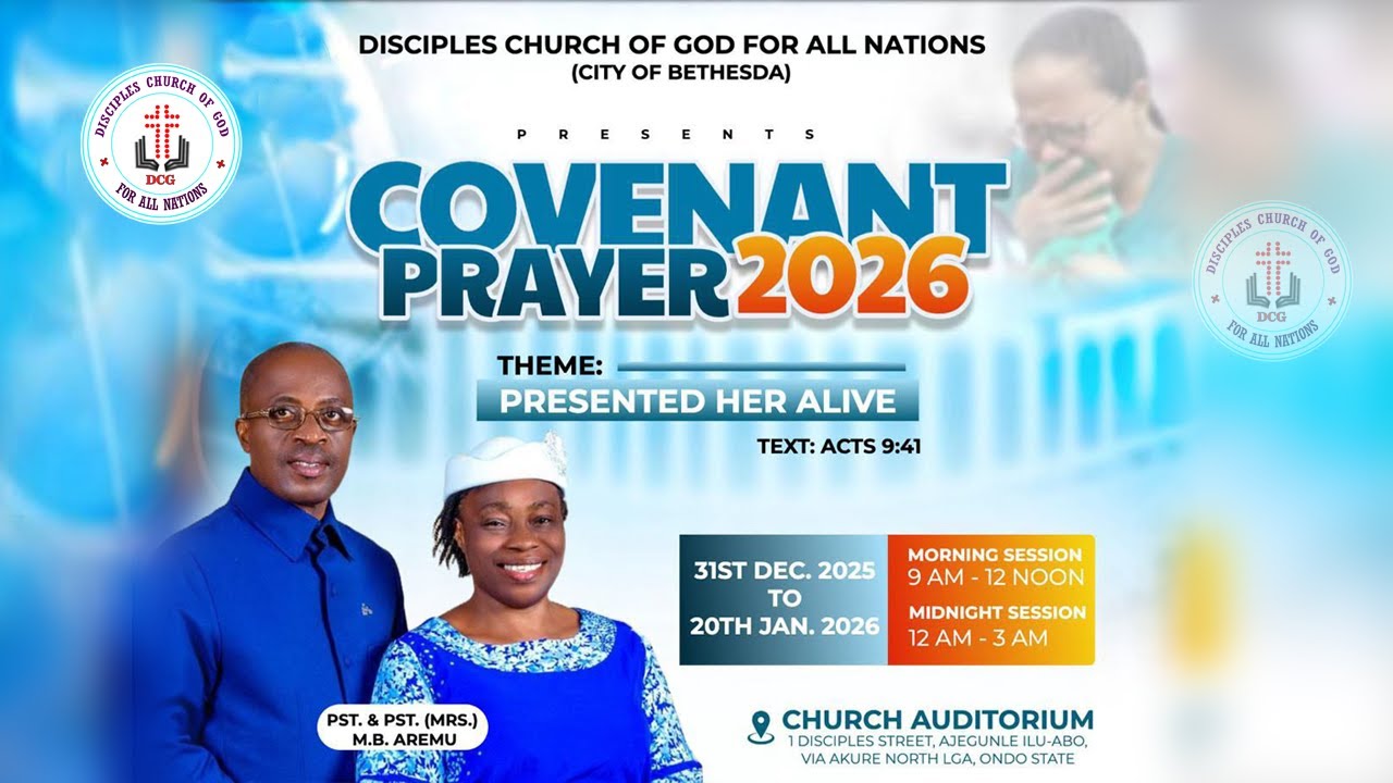 ( DAY 16 ) COVENANT PRAYER 2026. Theme: PRESENTED HER ALIVE TEXT: ACTS 