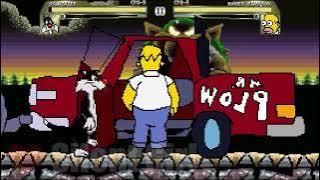 REQUESTED BY @GreenAndMUGENGamez: Sylvester the Cat vs Homer Simpson - Mugen Battle