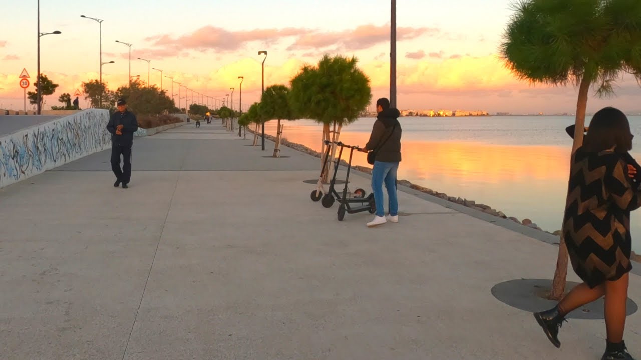 Sunday Evening Walk in The Pearl Of The Lake, Tunisia 🇹🇳 4k | La Perle Du Lac | لؤلؤة البحيرة
