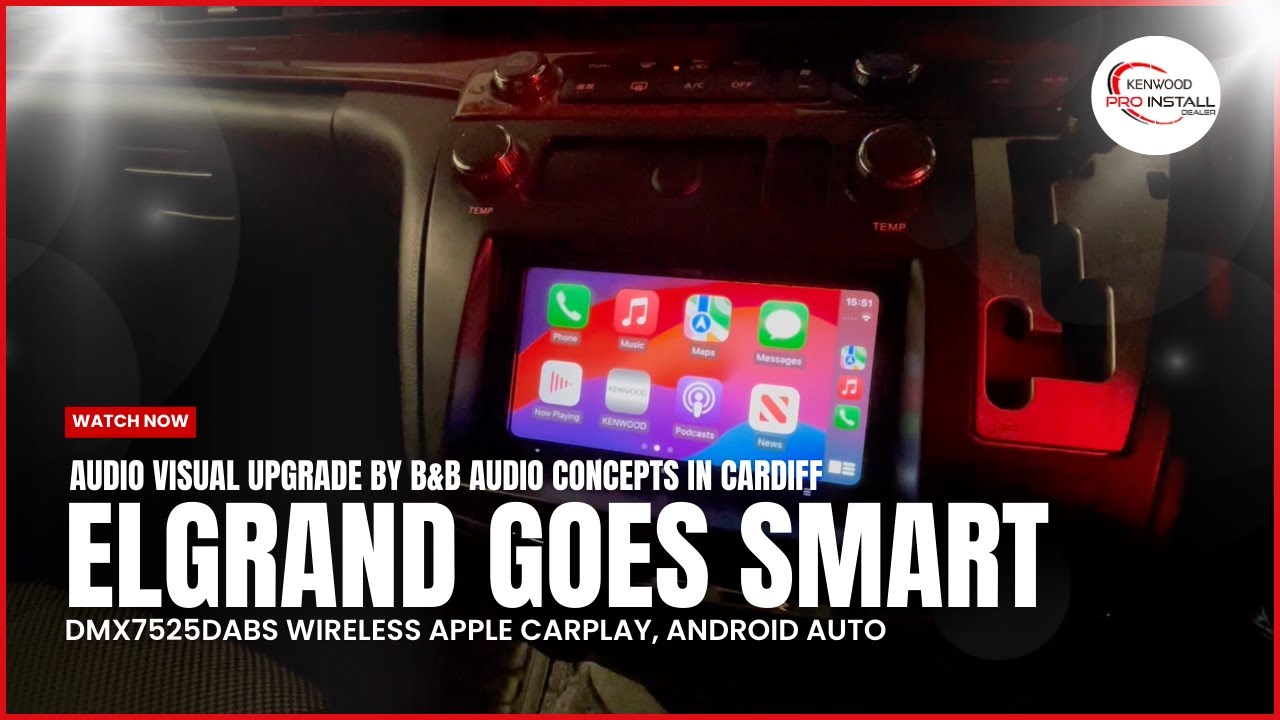 Nissan Elgrand Gets a Smart Tech Upgrade Wireless CarPlay KENWOOD DMX7525DABS 