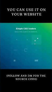 CSS Simple Loaders #shorts - YouTube