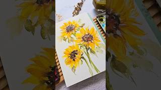 Watercolor Sunflower Bouquet