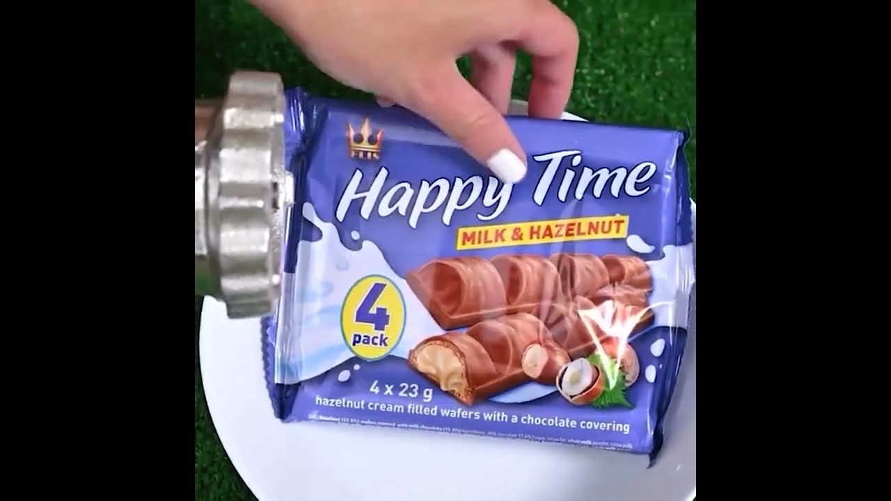 EXPERIMENT! Meat grinder vs Happy time milk and hazelnut *Greek sweets* 