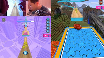 Going Balls 111-120 Levels Walkthrough on iPad Pro - Mobile Game for Android / iOS