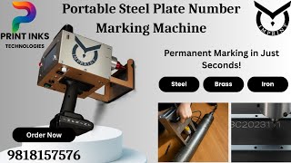 Portable dot peen marking machine for serial number engraving on metal
