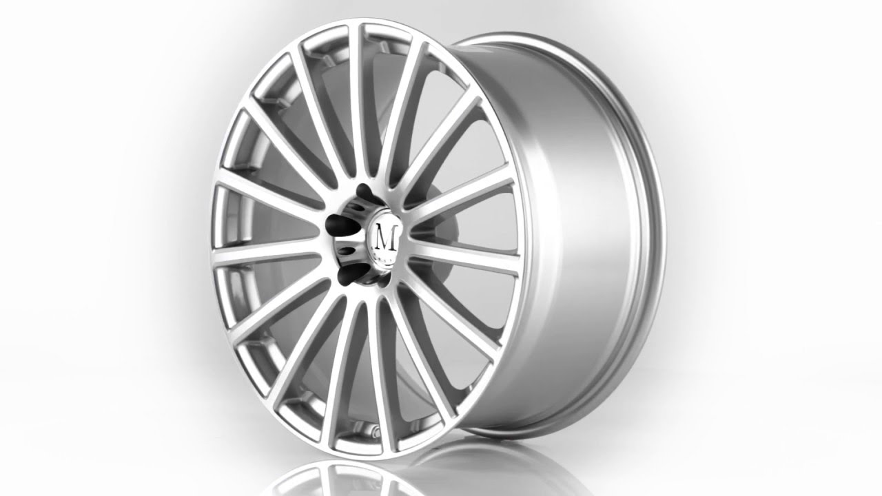 Mandrus Mercedes Wheels- Rotec in Silver with Mirror Cut Face - YouTube
