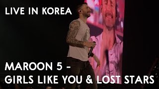 [HD]Maroon 5 - Girls Like You &amp; Lost Stars(Live @Seoul, Korea 2019)