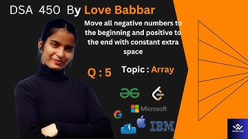 Move all negative numbers to beginning and positive to end with constant extra space