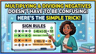 Multiplication and Division with Negatives: One Rule to Remember Multiplication & division video