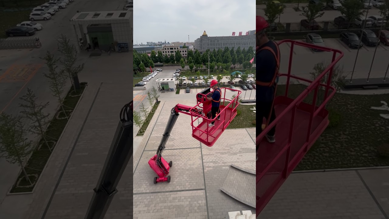 Operating the Electric Telescopic Boom Lift: 24M Working Height Showcase