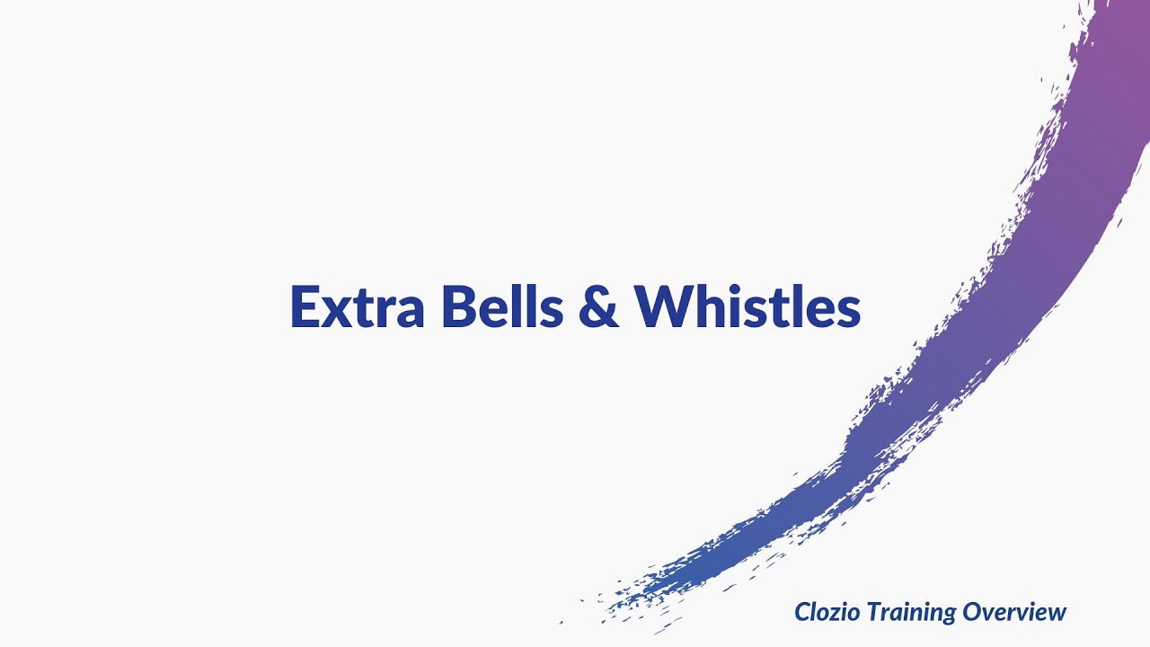 Extra bells and whistle YouTube