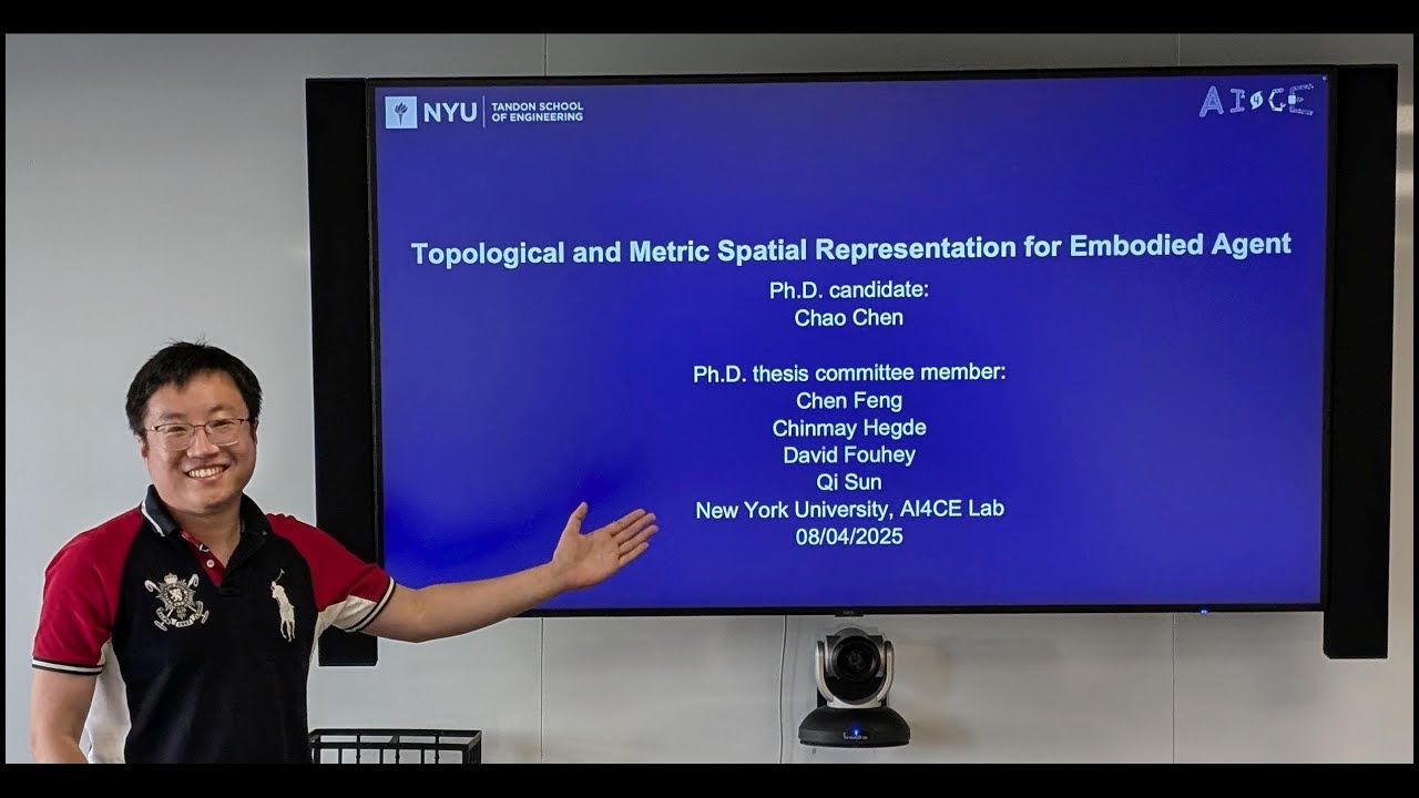 [PhD Defense] Chao Chen: Topological and Metric Spatial Representation for Embodied Agent