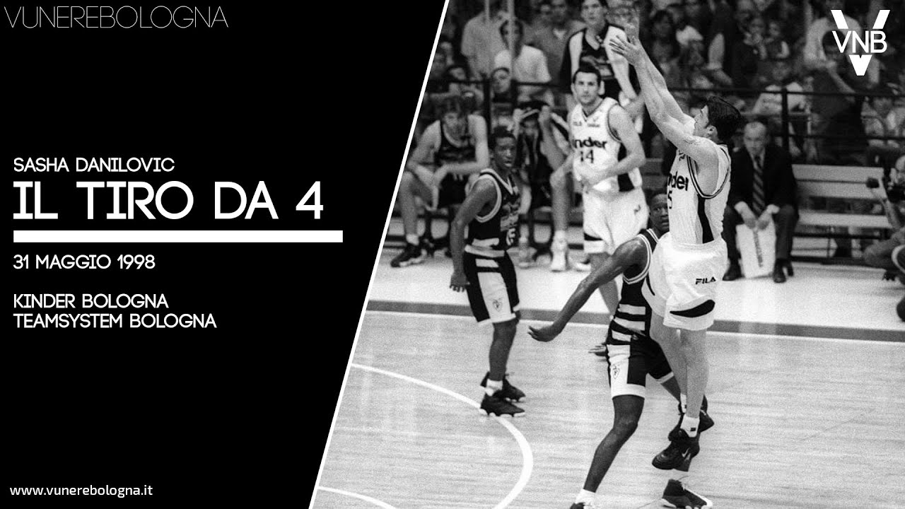 31/05/1998 Il tiro da 4 di Sasha Danilovic Gara 5 Scudetto, Kinder BolognaTeamsystem
