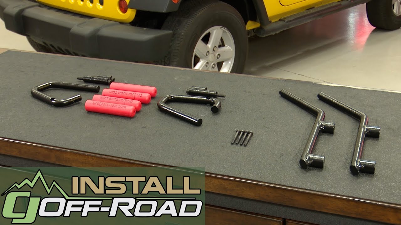 GraBars Front Grab Bars with Black Grips 07-18 Jeep Wrangler JK 2/4 Door 1001 GraBars Front Grab Bars with Black Grips 07-18 Jeep Wrangler JK 2/4 Door 1001