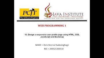 Web Programming Task 10 | 1st year | Java institute