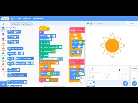Video Lập trình Scratch vẽ hoa hướng dương - Tin học trẻ Lâm... - YouTube
