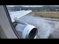 Lufthansa Airbus A321-200 Bumpy Rainy Mountain View Landing at Bilbao | FRA-BIO