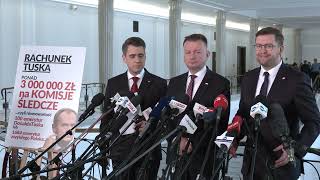 M. Błaszczak, A. Śliwka, D. Milewski - Konferencja prasowa w Sejmie