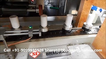 Empty Pet Bottle Automatic Shrink Sleeving Applicator with Heat Tunnel and Rotating Puck