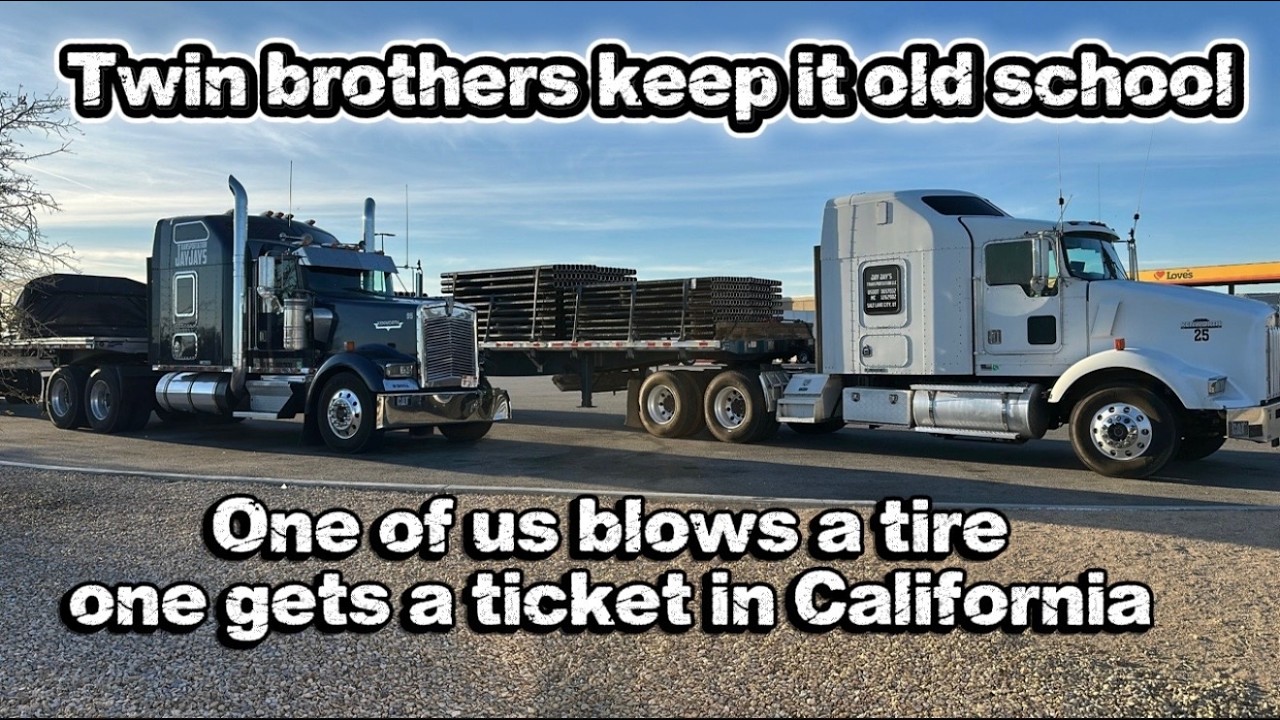 TWIN BROTHERS GO TRUCKING TOGETHER|OLD SCHOOL TRUCKING|CONVOYING|OWNER OPERATORS|