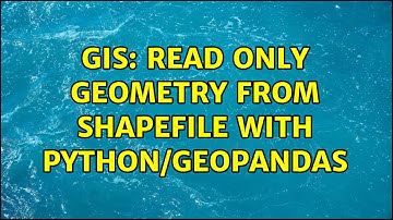 GIS: Read only geometry from shapefile with python/geopandas