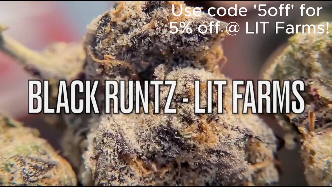 LIT Farms - Black Runtz THCa Review & Sesh - Indica Supreme Tier Ounce  Flower Bag - Straight Fire!