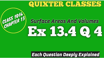 Ex 13.4 Q 4 Chapter 13 surface areas and volumes #class10maths #area #cbse #ncert #video #volume
