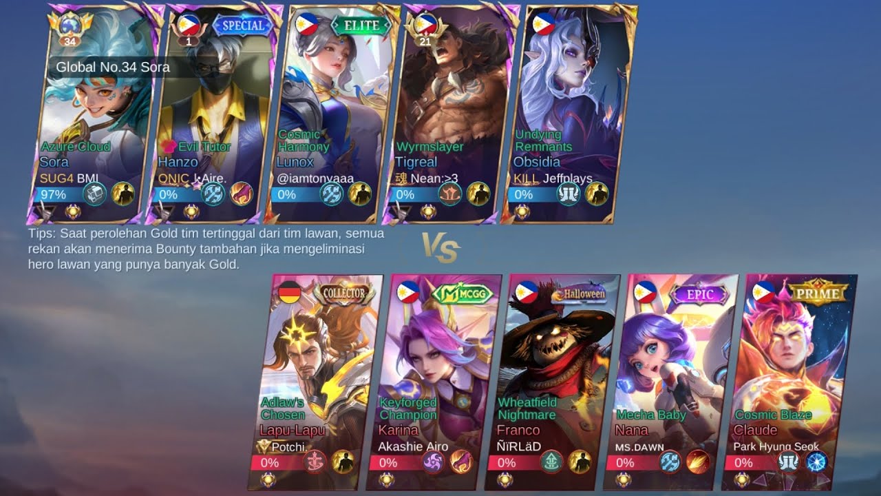 25kill Gameplay Top Global 35 Sora Pertandingan Hardgame Banget Keras Seru - Best Build Sora 2026