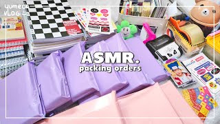 ASMR PACK 50++ ORDERS FOR A WEEK | no music, 1 hour packing, real time, studio vlog, shopee 5.5