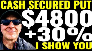 I SHOW YOU HOW TO MAKE $4,800 / 30% A TRADE - Cash Secured Put using Nasdaq ETF
