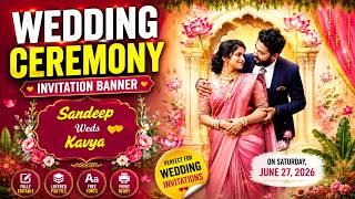Beautiful Wedding Flex Banner PSD Template 💍 | Photoshop Design Showcase