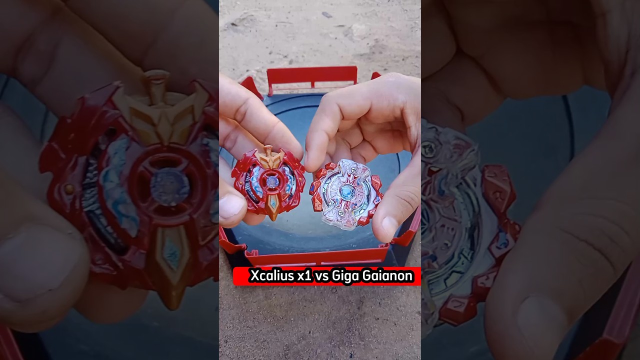 batalha de Beyblade Xcalius x1 vs Giga Gaianon
