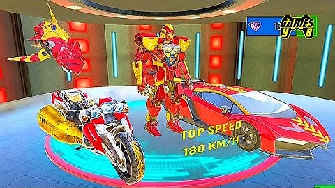 Shark Robot Car Game - Tornado Robot Bike Games 3D - Android Gameplay