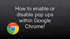 How to stop pop ups - Pop Up Blocker Videos - YouTube