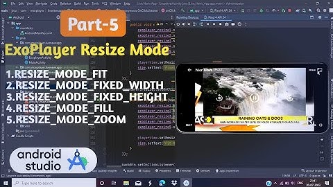 Exoplayer Screen Resize Mode in Android Studio Part-5 || Exoplayer Resize Mode