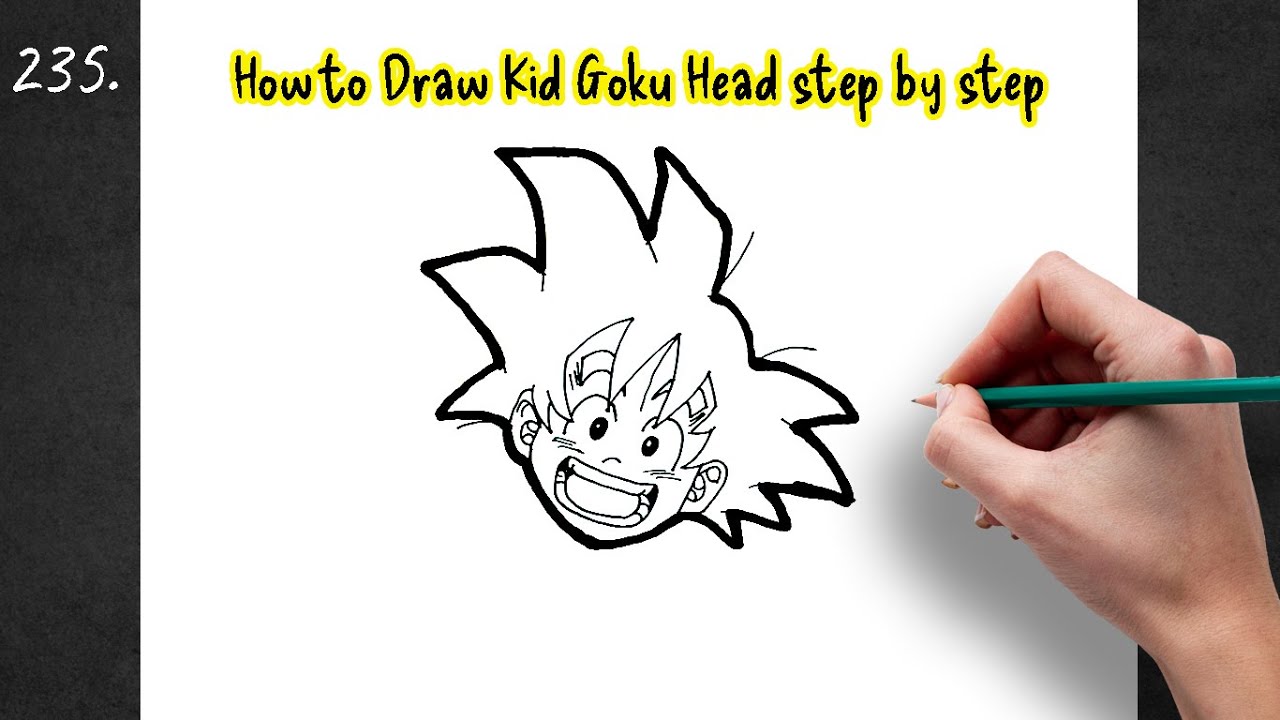 How To Draw Son Goku Kid Heaq Step By Step