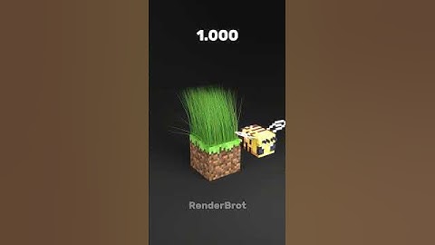 🐝 Satisfying Minecraft Bee vs Grass Blades 🌱 | 3D Blender animation