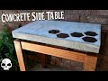 DIY Concrete Side Table // Floating Top and Epoxy Inlay