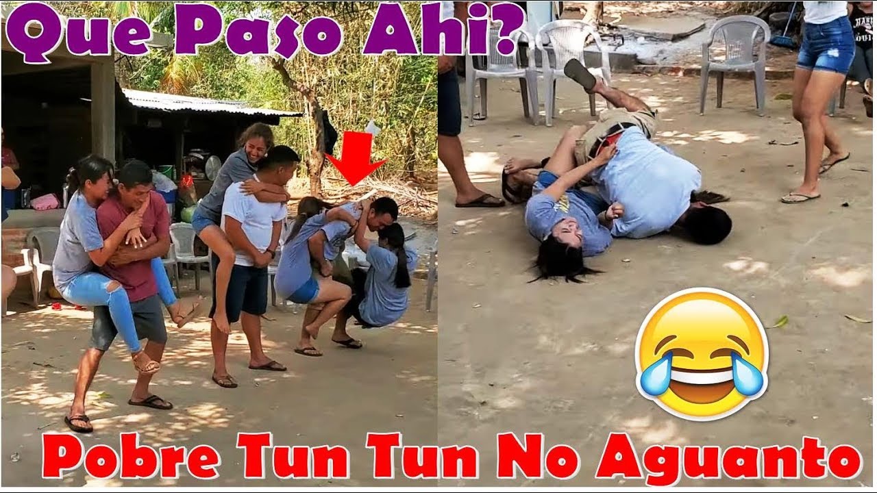 -El Divertido Juego De Los Cholos😂Tun Tun No Aguanto Y Lo Desplomaron Las Dos Chicas-P14