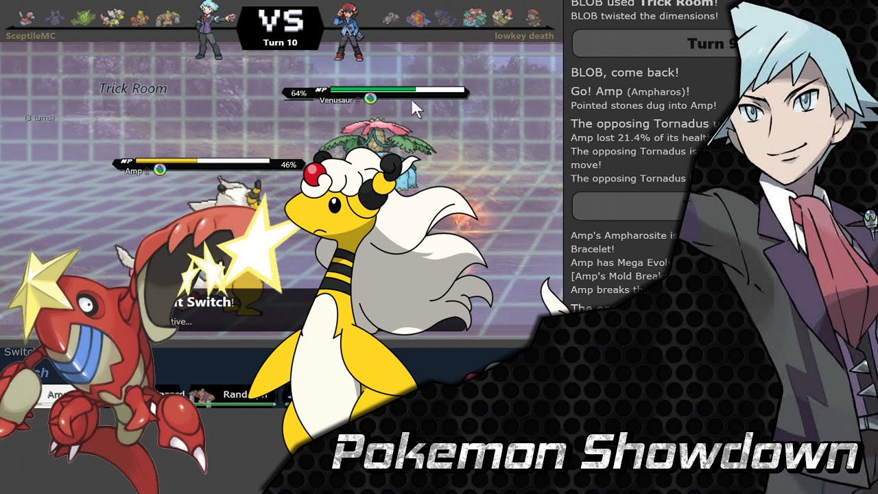 "Trick Room Tyranny" Pokemon Showdown OU Laddering w/ SceptileMC (ORAS OU Mega Ampharos Team)