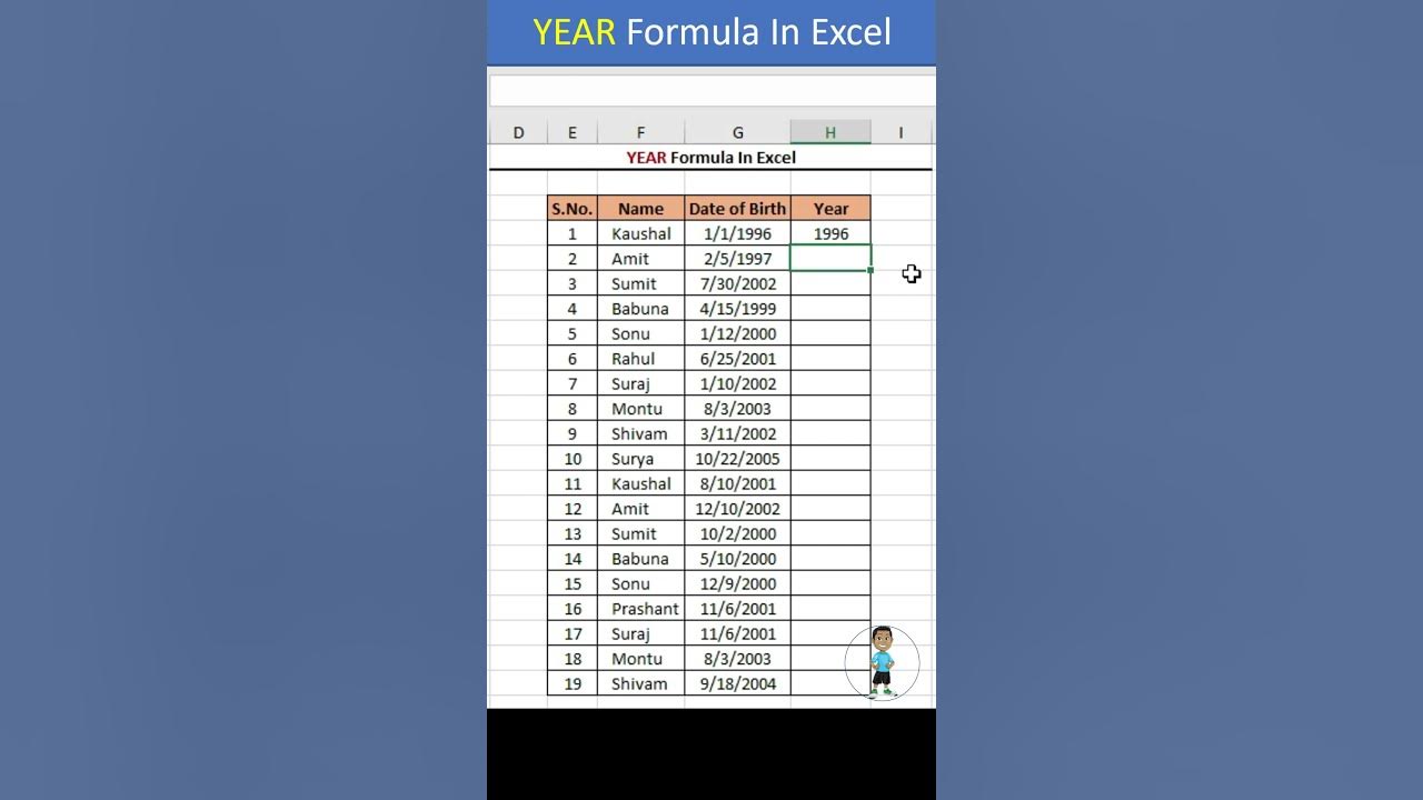 year-formula-in-excel-excel-exceltips-exceltutorial-msexcel