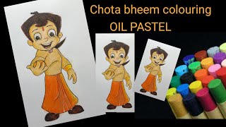 CHOTA BHEEM colouring with oil pastel screenshot 1